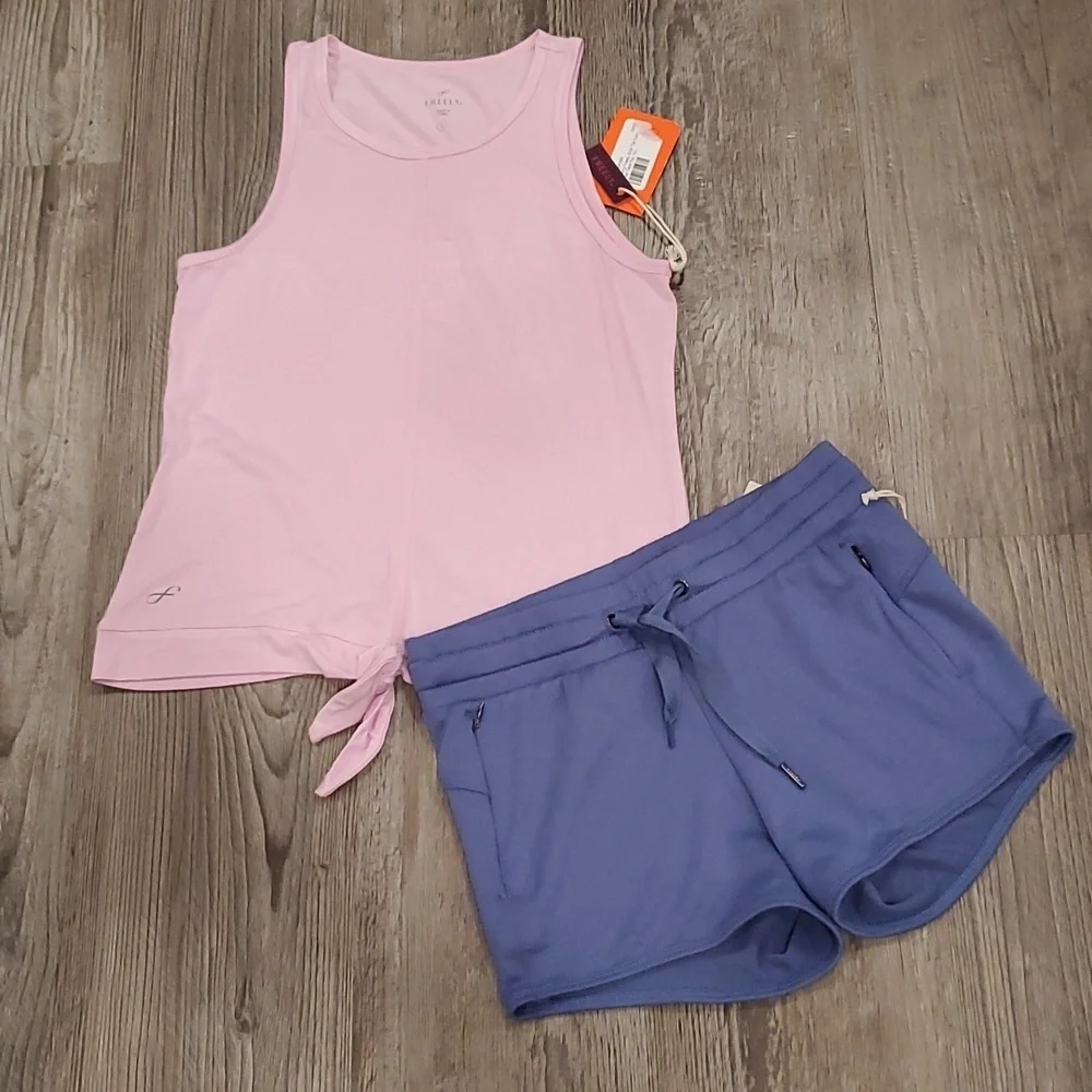 Freely Activewear Front TankTop with Kate Shorts